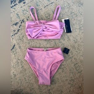 NWT HABITUAL girls pink swim suit. 7/8